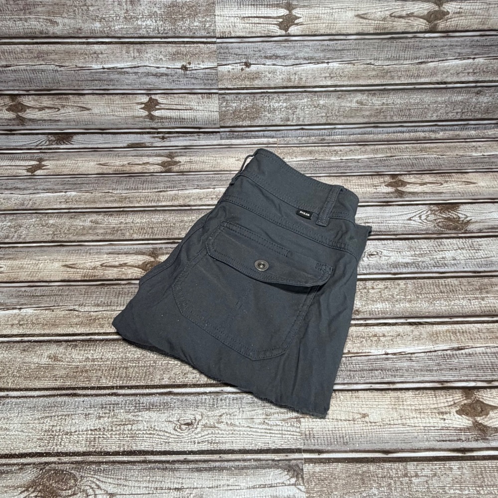 Prana Womens Charcoal Gray Standard Fit Hiking Pants Outdoor Size 28x31